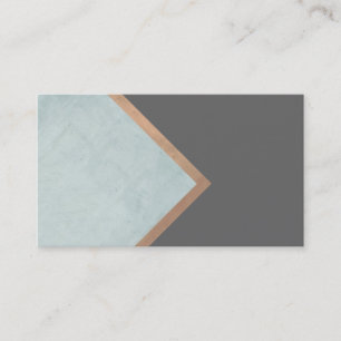 Tarjeta De Visita elegante diseño geométrico minimalista azul y gris