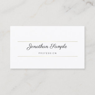 Tarjeta De Visita Elegante Diseño Gold Plantilla de escritura moder
