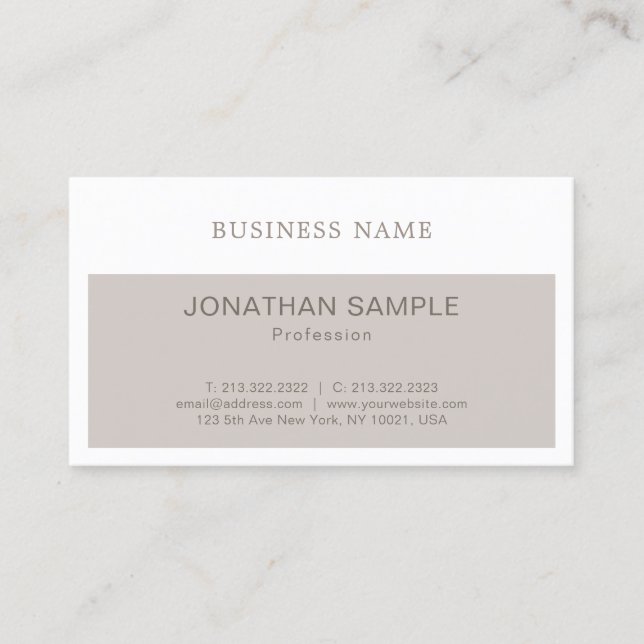 Tarjeta De Visita Elegante Diseño Gráfico Sleek Moderno Lujo (Anverso)
