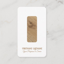 Tarjeta De Visita Elegante diseño interior de madera minimalista