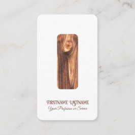 Tarjeta De Visita Elegante diseño interior de madera minimalista
