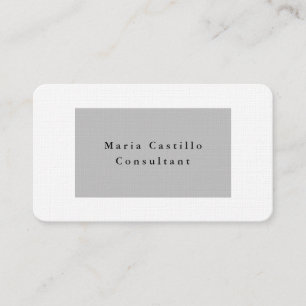 Tarjeta De Visita Elegante diseño Minimalista gris gris plateado