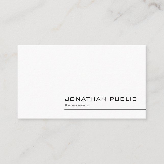 Tarjeta De Visita Elegante diseño Minimalista moderno (Anverso)