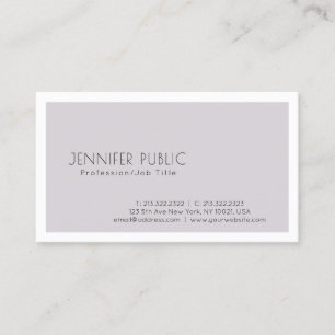 Tarjeta De Visita Elegante diseño minimalista moderno a la moda