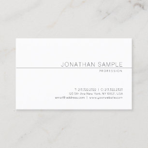 Tarjeta De Visita Elegante diseño minimalista moderno plano profesio