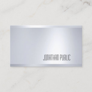 Tarjeta De Visita Elegante diseño moderno de vidrio plateado Aspecto