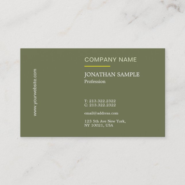 Tarjeta De Visita Elegante Diseño Moderno Profesional Lujo (Anverso)