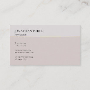 Tarjeta De Visita Elegante Diseño Moderno Simple Profesional