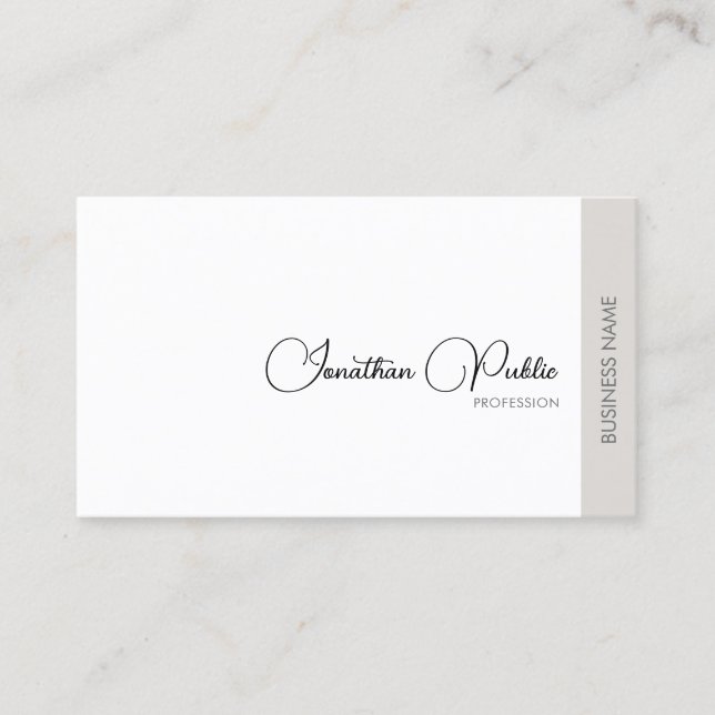 Tarjeta De Visita Elegante Diseño profesional moderno y sencillo (Anverso)
