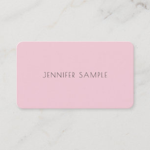 Tarjeta De Visita Elegante diseño rosa simple y moderno de lujo