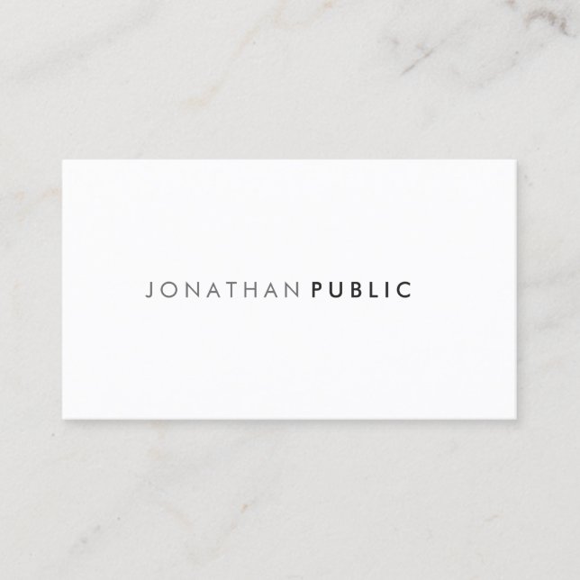 Tarjeta De Visita Elegante diseño sencillo estilo profesional modern (Anverso)