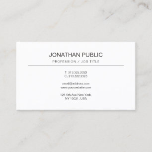 Tarjeta De Visita Elegante diseño sencillo profesional moderno