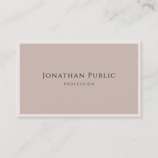 Tarjeta De Visita Elegante Diseño Simple Moderno Plantilla de Lujo S (Anverso)
