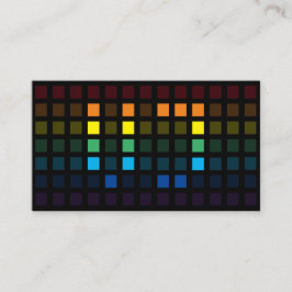 Tarjeta De Visita Elegante DJ de ecualizador de música en cuadrados 