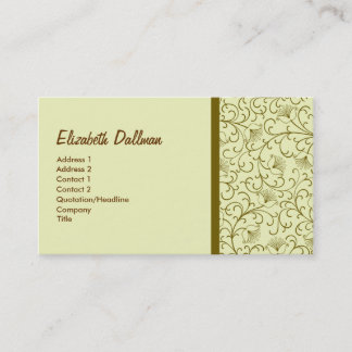Tarjeta De Visita Elegante dorado amarillo
