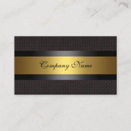Tarjeta De Visita Elegante dorado Metalizado blanco negro