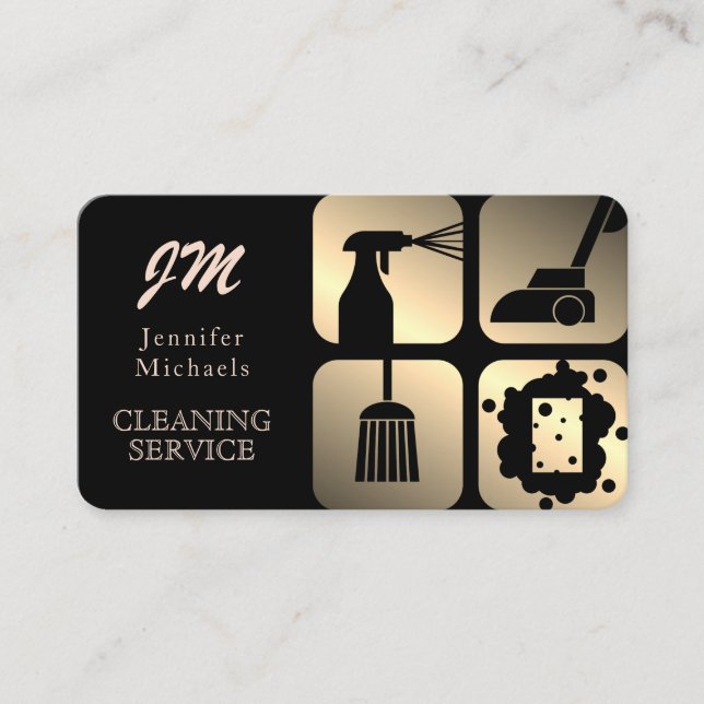 Tarjeta De Visita Elegante dorado profesional  (Anverso)