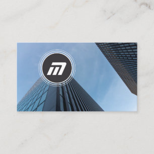Tarjeta De Visita Elegante edificio de arquitectura monocasco limpio