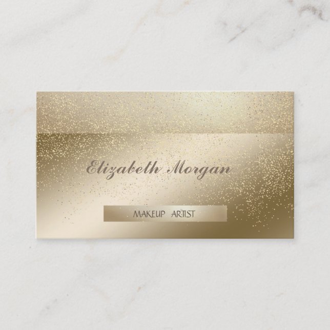 Tarjeta De Visita Elegante, elegante, a rayas, de oro (Anverso)