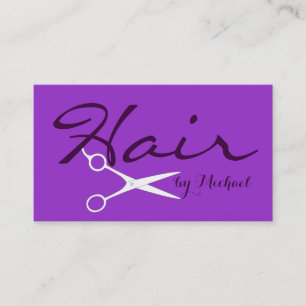 Tarjeta De Visita Elegante Elegante De Pelo Fondo Orquídea Oscura #2