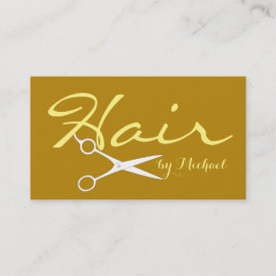 Tarjeta De Visita Elegante Elegante De Pelo Oscuro Fondo De La Barra