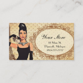 Tarjeta de visita elegante elegante del boutique