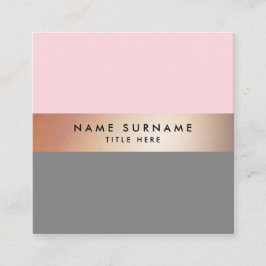 Tarjeta de visita elegante elegante del cuadrado