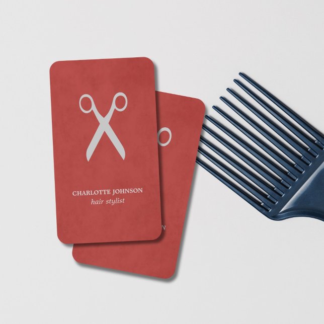 Tarjeta De Visita Elegante Elegante Elegante Testigo Rojo Texturado  (Subido por el creador)