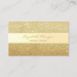 Tarjeta De Visita Elegante Elegante, Faux Gold Purpurina, Stripes, P