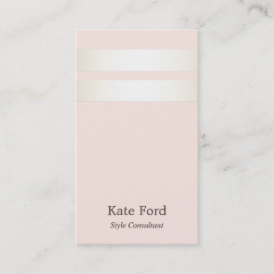 Tarjeta De Visita Elegante Elegante Faux Satin Gold Stried Light Pin
