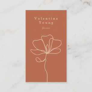 Tarjeta De Visita Elegante elegante floral de la bella arte