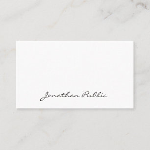 Tarjeta De Visita Elegante elegante guión profesional Minimalista su