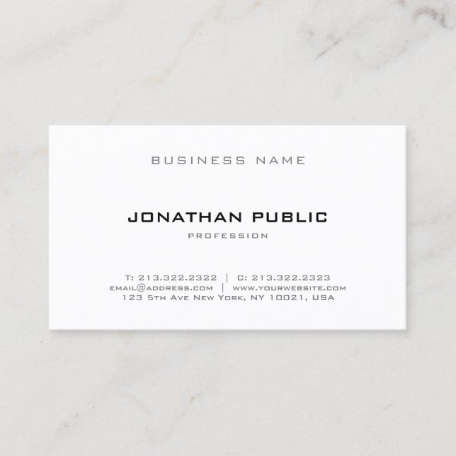 Tarjeta De Visita Elegante, elegante y profesional, elegante y moder (Anverso)