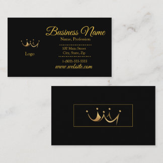 Tarjeta De Visita Elegante empresa de tamaño estándar Gold & Black C