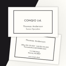 Elegante empresa Minimalista en blanco y negro