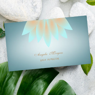 Tarjeta De Visita Elegante Encantadora Profesional Flor de Loto