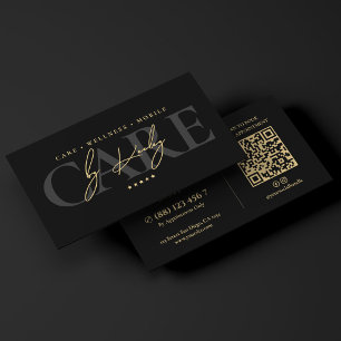 Tarjeta De Visita Elegante Enfermera Móvil Enfermera Registrada RN N
