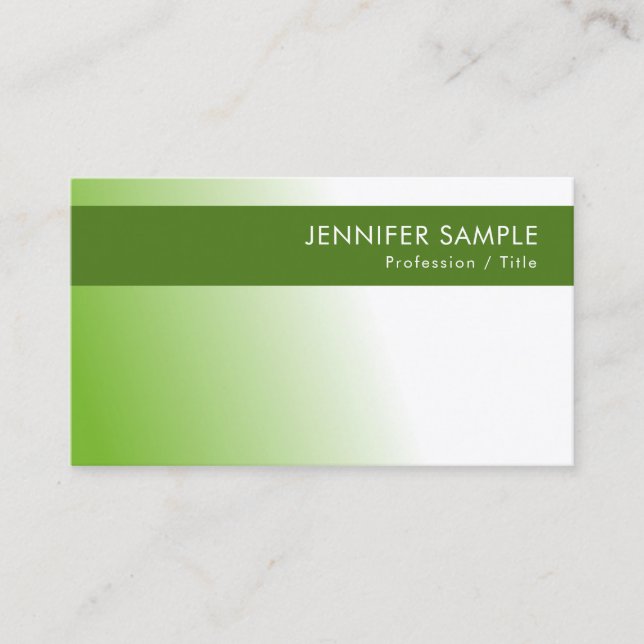 Tarjeta De Visita Elegante Entorno Verde Naturaleza Proteger Moderno (Anverso)