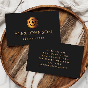 Tarjeta De Visita Elegante entrenador de fútbol entrenador instructo