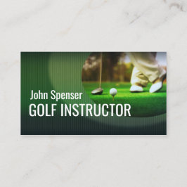 Tarjeta De Visita Elegante entrenador de golf Putter Business Card