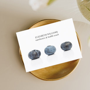 Tarjeta De Visita Elegante entrenador de salud nutricionista de Blue