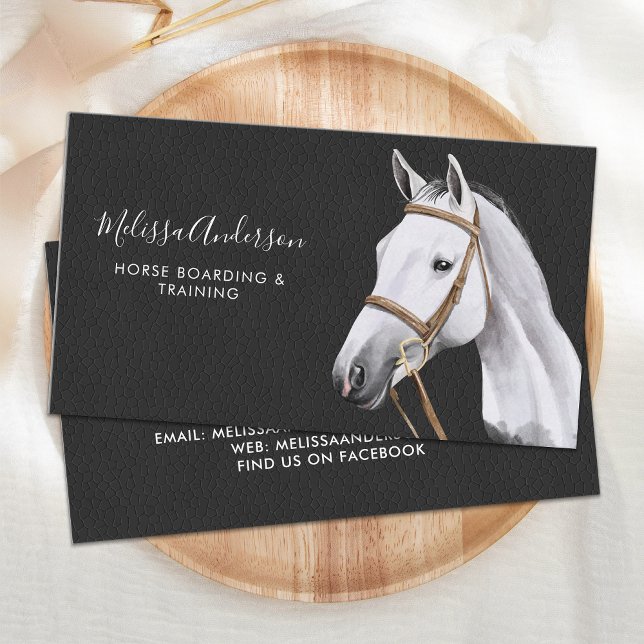 Tarjeta De Visita Elegante equino ecuestre personalizado ecuestre (Subido por el creador)