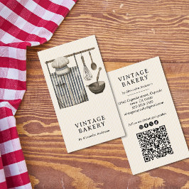 Tarjeta De Visita Elegante equipo de Chef Vintage