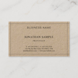 Tarjeta De Visita Elegante Esbelto Profesional Moderno Plano Lujo