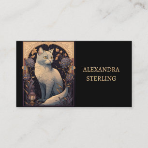 Tarjeta De Visita Elegante escala marfil-Art Nouveau personalizada