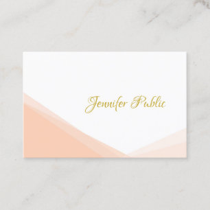 Tarjeta De Visita Elegante escritura a mano Guión dorado plantilla m