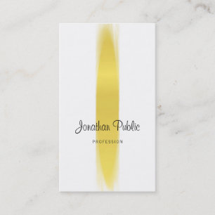 Tarjeta De Visita Elegante escritura de caligrafía Tendencia oro luj