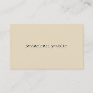 Tarjeta De Visita Elegante escritura de mano moderna Moda beige simp