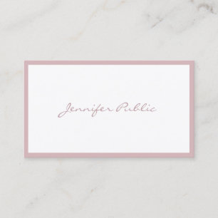 Tarjeta De Visita Elegante escritura manuscrita Minimalista moderna