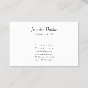 Tarjeta De Visita Elegante escritura manuscrita moderna Minimalista